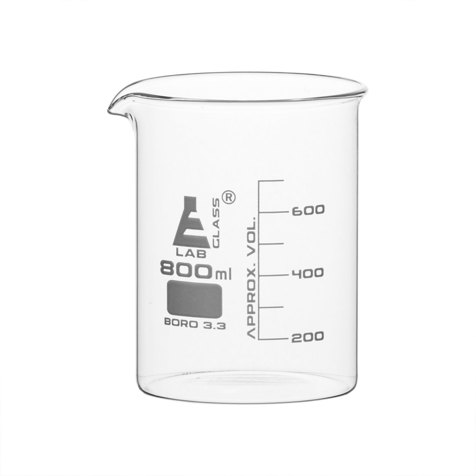 VASO DE PRECIPITADO 800ML FORMA BAJA DE VIDRIO BOROSILICATO EISCO