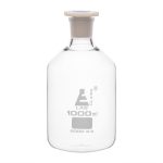 FRASCO PARA REACTIVOS 1000ML DE VIDRIO TRANSPARENTE, TAPA DE POLIPROPILENO, BOCA ANGOSTA  EISCO