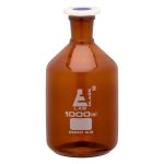 FRASCO PARA REACTIVOS 1000ML DE VIDRIO AMBAR, TAPA DE POLIPROPILENO, BOCA ANGOSTA  EISCO