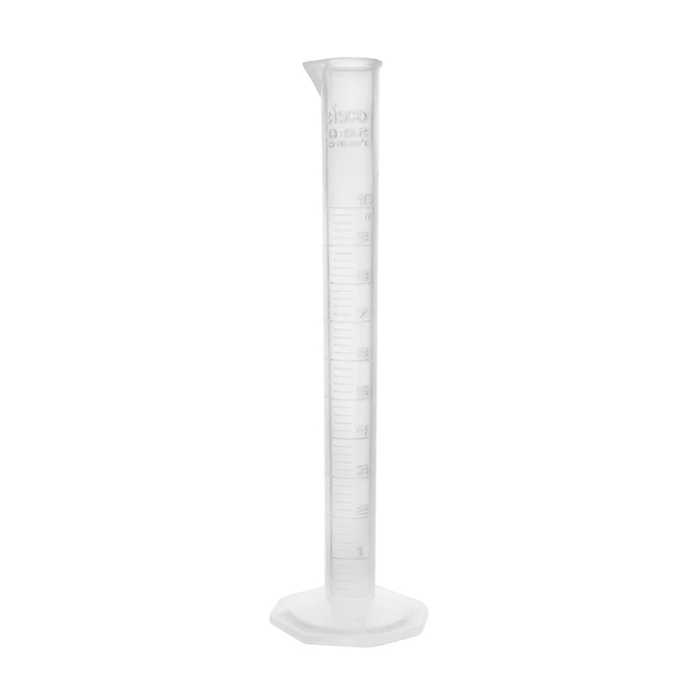 PROBETA 10ML DE POLIPROPILENO, CLASE B, GRADUACIÓN EN RELIEVE, BASE OCTOGONAL EISCO