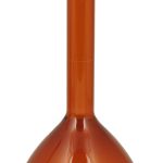 MATRAZ VOLUMÉTRICO (AFORADO) 500ML AMBAR, CLASE A, TAPÓN DE POLIPROPILENO EISCO