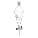 EMBUDO DE SEPARACIÓN 250ML TIPO SQUIBB, TAPA Y LLAVE DE PLÁSTICO, CON GRADUACIÓN EISCO