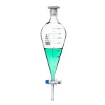 EMBUDO DE SEPARACIÓN 500ML TIPO SQUIBB, TAPA Y LLAVE DE PLÁSTICO, CON GRADUACIÓN EISCO