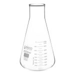 MATRAZ ERLENMEYER 2000ML BOCA ANCHA, ASTM, DOBLE ESCALA DE VIDRIO BOROSILICATO EISCO