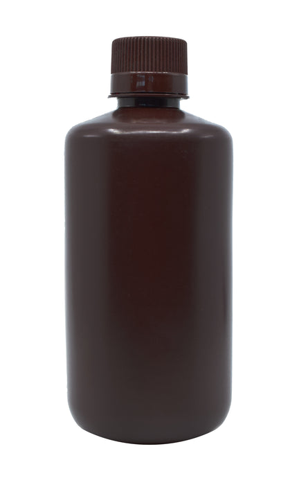 BOTELLA PARA REACTIVOS 1000ML BOCA ANGOSTA PLÁSTICO HDPE AMBAR EISCO