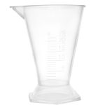 VASO MEDIDOR CONICO DE 25ML DE POLIBROPILENO GRADUACION EN RELIEVE BASE HEXAGONAL EISCO