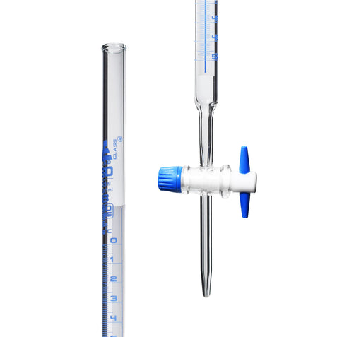 BURETA SCHELLBACH DE 50ML CON LLAVE DE PTFE CLASE B, GRADUACIÓN AZUL EISCO