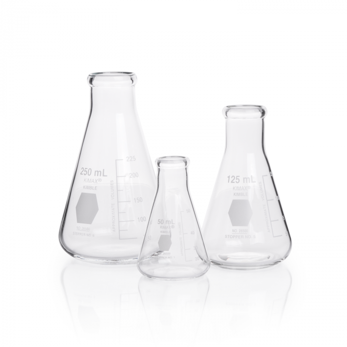 MATRAZ ERLENMEYER 50ML BOCA ANGOSTA, ASTM DE VIDRIO BOROSILICATO KIMAX
