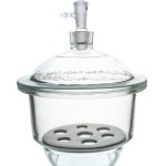 DESECADOR CON VACÍO DE 15CM DE VIDRIO BOROSILICATO CON TAPA EISCO