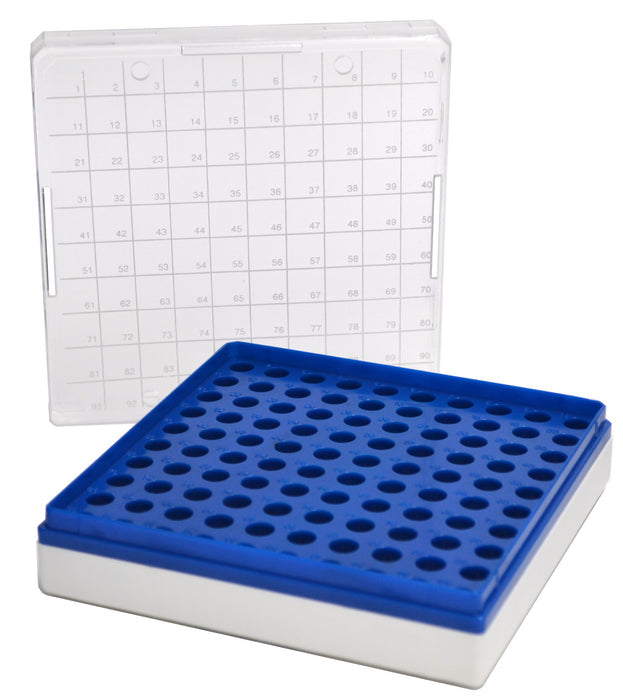 CAJA CRIOGÉNICA PARA MICROTUBOS DE 0.5ML CON 100 LUGARES DE POLICARBONATO EISCO