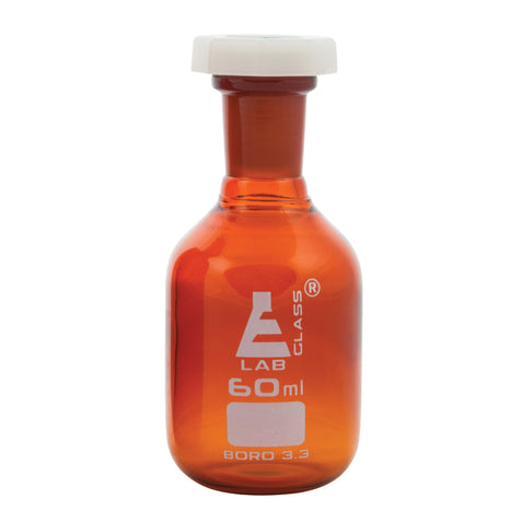FRASCO PARA REACTIVOS 60ML DE VIDRIO AMBAR, TAPA DE POLIPROPILENO, BOCA ANGOSTA  EISCO