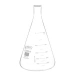 MATRAZ ERLENMEYER 6000ML BOCA ANGOSTA, ASTM, DOBLE ESCALA DE VIDRIO BOROSILICATO EISCO