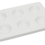 PLACA DE PORCELANA CON 6 CAVIDADES EISCO